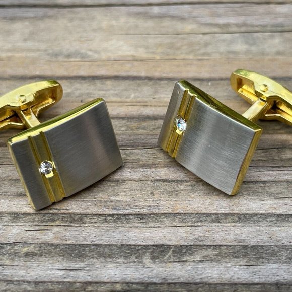 Men Jewelry Cuff Links Gold Tone Fashion Jewelry Dress Shirt Studd Cufflinks New - Picture 1 of 9